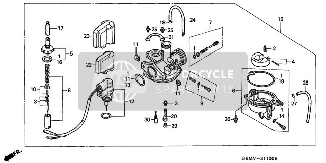 Honda SFX50SMM 1998 Carburateur pour un 1998 Honda SFX50SMM